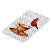 Teacup en rode kardinaal magneet (Linkerzijde)