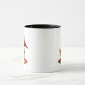 Teacup en rode kardinaal mok (Midden)