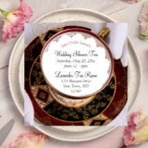Teacup en Saucer Bridal Shower Invitation
