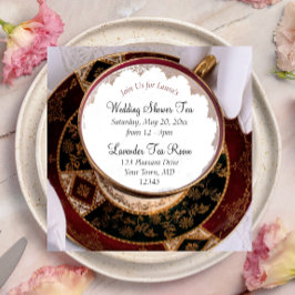 Teacup en Saucer Bridal Shower Invitation Kaart
