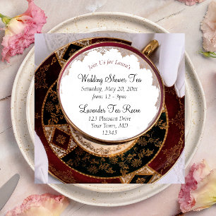 Teacup en Saucer Bridal Shower Invitation Kaart