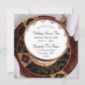 Teacup en Saucer Bridal Shower Invitation Kaart (Voorkant)