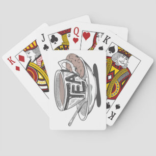 Teacup en saucer pokerkaarten