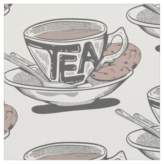 Teacup en saucer stof (Close Up)