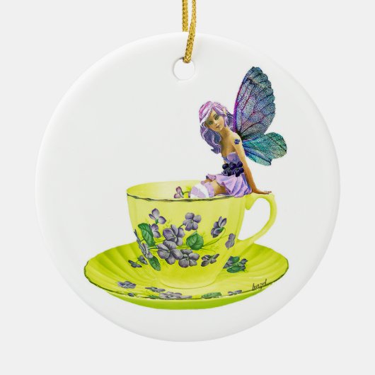 Teacup Fairy, Flower Fairy, Fairy Gifts, Fairy Keramisch Ornament (Voorkant)