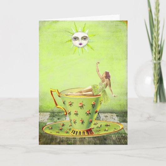 Teacup Fairy, Moederdag Kaart (Voorkant)