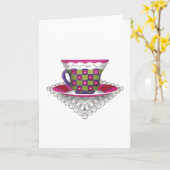 Teacup Flower Wenskaart Kaart (Gele Bloem)