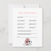 Teacup & Flowers Baby shower Baby Prediction Game Kaart (Voorkant)