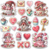 Teacup Gnome doelen en dingen Sticker (Voorkant)