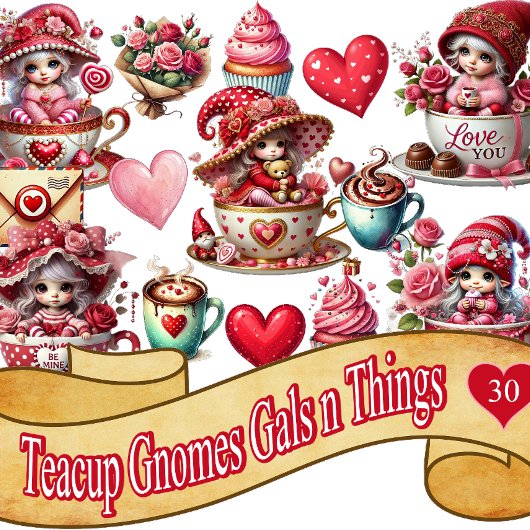 Teacup Gnome doelen en dingen Sticker