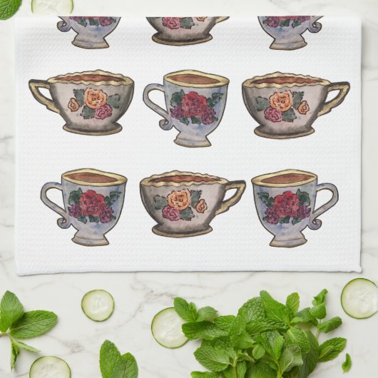 Teacup Kitchen Towel Theedoek (Gevouwen)