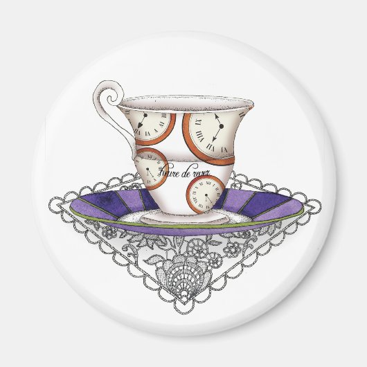 Teacup klokken magneet (Voorkant)