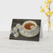 Teacup met bloemen Aanmoediging Verse JW Kaart (Gele Bloem)