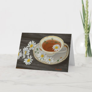 Teacup met bloemen Aanmoediging Verse JW Kaart