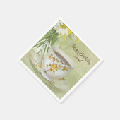  teacup met daisy bouquet servet (Hoek)