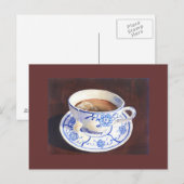 Teacup met Teabag Briefkaart (Voorkant / Achterkant)