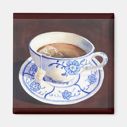 Teacup met Teabag Magneet (Voorkant)