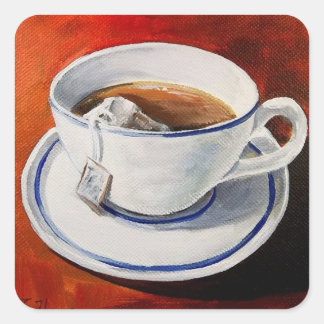 Teacup met Teabag Sticker