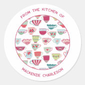 Teacup Modern Business Ronde Sticker (Voorkant)