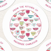 Teacup Modern Business Ronde Sticker