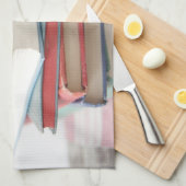 Teacup op boekstapel theedoek (Quarter Fold)