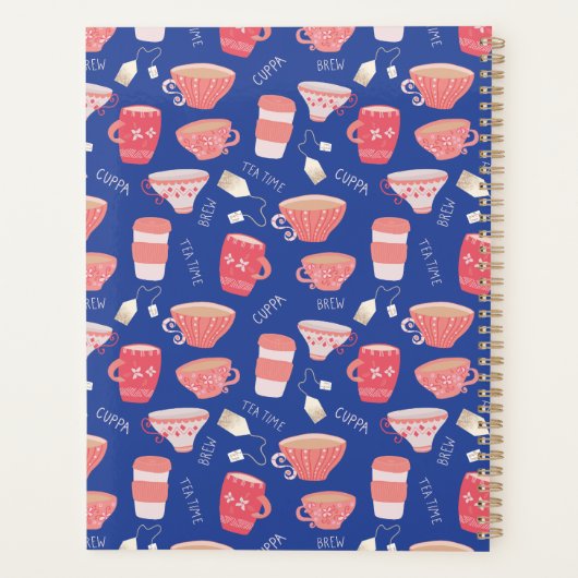  Teacup Peach Pattern Planner (Achterkant)