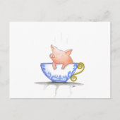 Teacup Pig Print Briefkaart (Voorkant)