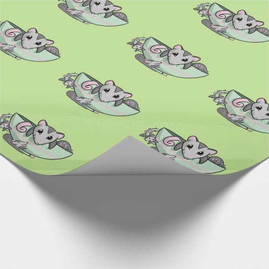 Teacup Possum. Cadeaupapier (Hoek)