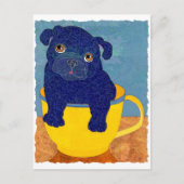 Teacup Pug Briefkaart (Voorkant)