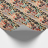 teacup-rit bij het pretpark cadeaupapier (Hoek)