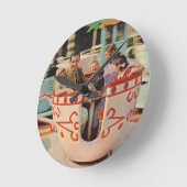 teacup-rit bij het pretpark ronde klok (Hoek)