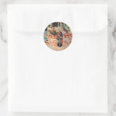 teacup-rit bij het pretpark ronde sticker (Tas)