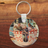 teacup-rit bij het pretpark sleutelhanger (Voorkant)