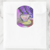 Teacup Ronde Sticker (Tas)
