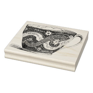 Teacup Rubber Kunststempel Rubberstempel