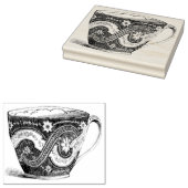 Teacup Rubber Kunststempel Rubberstempel (Gestempeld)