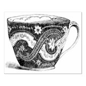 Teacup Rubber Kunststempel Rubberstempel (Afrduk)