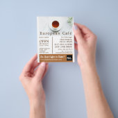 Teacup & Saucer, Barista, Café, Coffeehouse Advert Flyer (Hand)