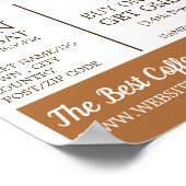 Teacup & Saucer, Barista, Café, Coffeehouse Advert Poster (Hoek)