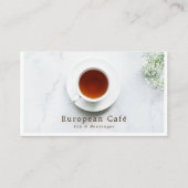 Teacup & Saucer, Barista, Café, Coffeehouse Visitekaartje (Voorkant)