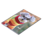 Teacup Schnauzer Puppy Dog in Sweater Notitieboek (Linkerzijde)