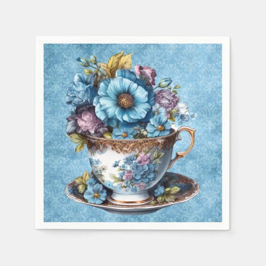 Teacup servetten perfect voor thee tijd (Voorkant)