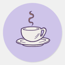 Teacup-Stickers Ronde Sticker