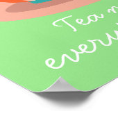 Teacup tea maakt alles beter om te citeren poster (Hoek)