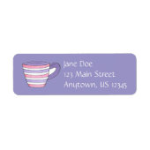 Teacup Tea Party Return Address Labels (Voorkant)
