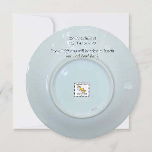 Teacup Tea Party uitnodiging (Achterkant)