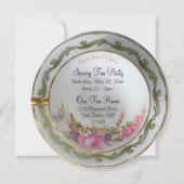Teacup Tea Party uitnodiging (Voorkant)