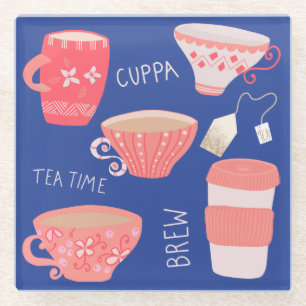 Teacup Theepot illustratie Glazen Onderzetter