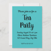 Teacup tijd voor Tea Retro Tea Party Kaart (Achterkant)