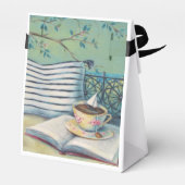 Teacup Tiny Favor Box - Pastel Zwart & Wit Bedankdoosjes (Achterkant)